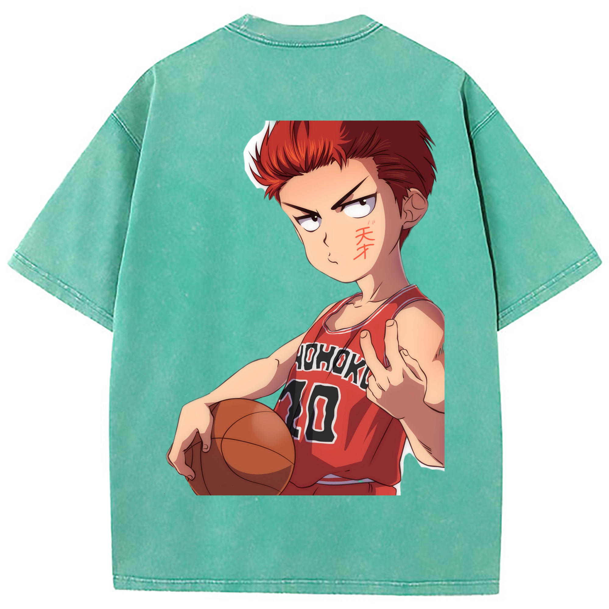 （画像用） SLAM DUNK／スラムダンク 綿100% ヴィンテージ風 半袖Tシャツ（背面プリント）